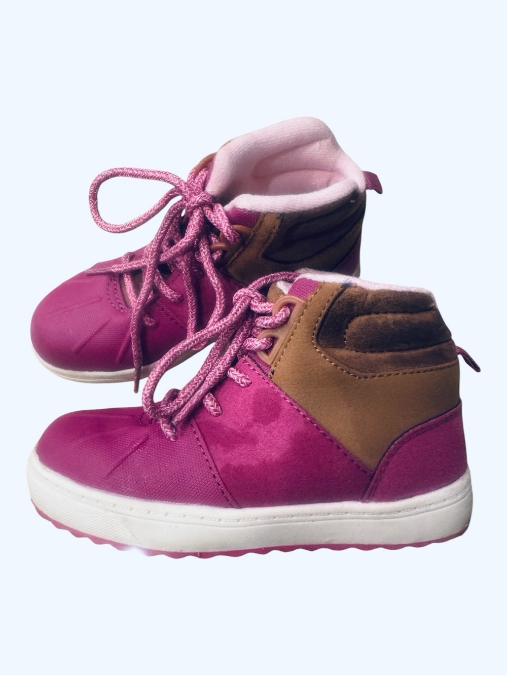 Oshkosh Kids Pink High-Top Lace-Up Sneakers